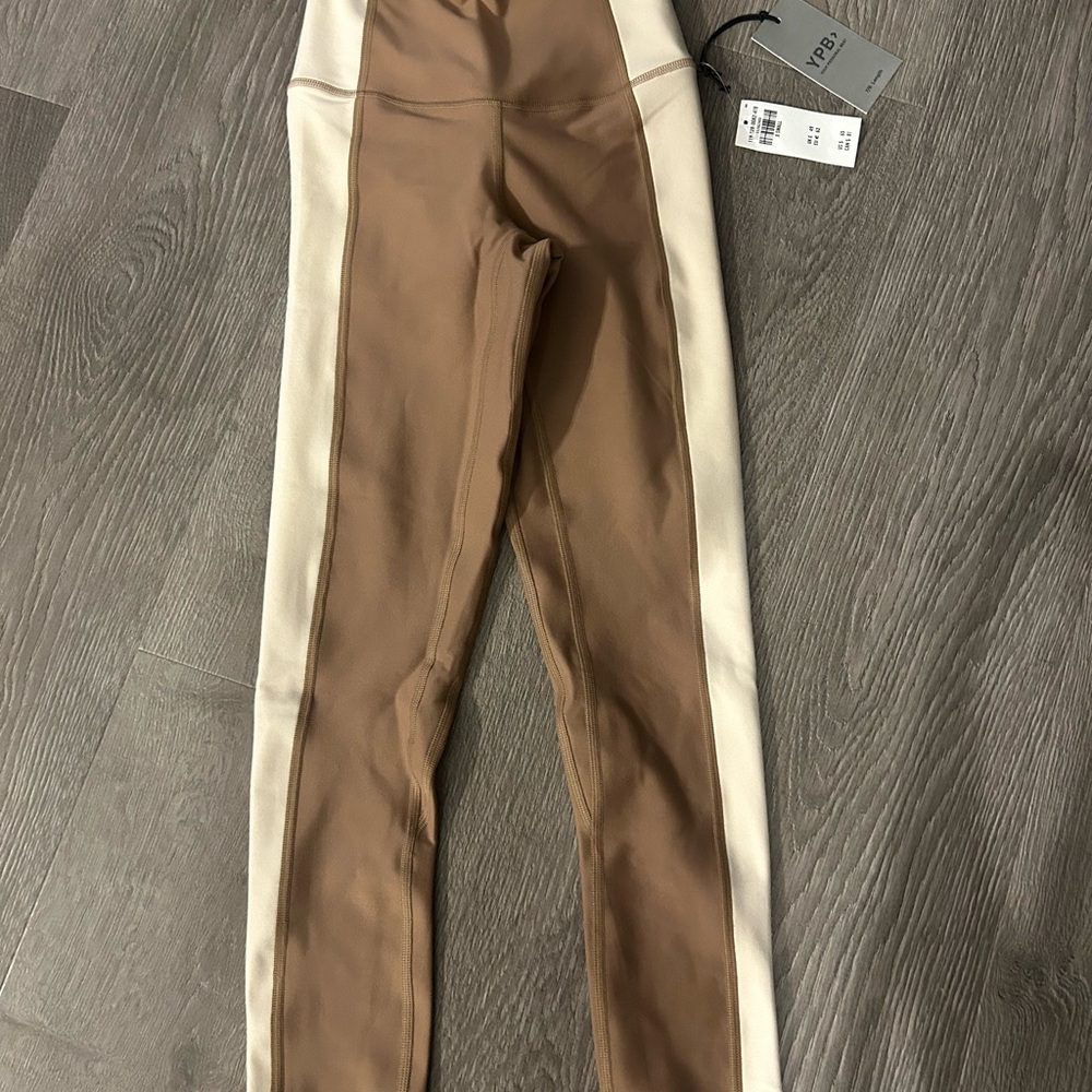 YPB Abercrombie Brown and Cream Leggings